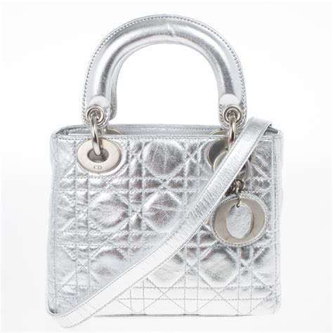 dior silver handbag|christian dior silver bag.